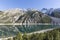 Lago di Livigno, Mountain lake in the border area of Swiss and Italien alps