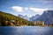 Lago di Misurina, Lake Misurina in Dolomites, Dolomiti mountain, Auronzo di Cadore, Belluno, Italy