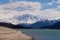 Lago Di Resia in front of Alpes, Italy