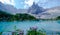 Lago di Sorapis in the Italian Dolomites,blue lake Lago di Sorapis, Lake Sorapis Dolomites, Italy.