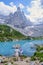 Lago di Sorapis in the Italian Dolomites, milky blue lake Lago di Sorapis, Lake Sorapis,