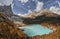 Lago di Sorapiss - Beautiful color of the mountain lake - Dolomite Alps