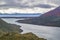 Lago escondido aerial shot, tierra del fuego, argentina