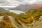 Lago escondido aerial shot, tierra del fuego, argentina