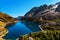 Lago Fedaia Fedaia lake, an artificial lake and a dam near Canazei city, located at the foot of Marmolada massif, as seen from