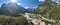 Lago Landro - Panoramica aerea dall\\\'alto del paesaggio sulle Dolomiti di Sesto