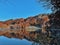 Lago santo Lake reflection and autumn foliage, Appennino Parma, Italy