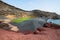 Lago Verde or Charco de Los Clicos in El Golfo, Lanzarote, Canary Islands, Spain