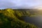 Lagoa Azul, lake in a crater, Azores archipelago (Portugal)