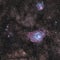 Lagoon ans trifid nebulae, m8 and m20
