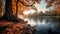 Lagoon Autumn Splendor: Serene Dutch Golden Age Landscape By Dimitry Roulland