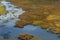 Lagoon landscape of bird aerial view