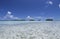 Lagoon, palm trees and turquoise water, vacation in french Polynesia