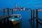 The lagoon of Venice at dusk