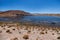 Lagoon and volcano on the plateau Altiplano, Bolivia