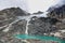 Lagoons in glacier de Rhemes-Golette in Vanoise national park, France