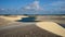 Lagoons and sand dunes at Grandes LenÃ§ois, LenÃ§ois Maranhenses National Park, Maranhao, Brazil