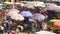 Lagos, Nigeria - 16 July 2016 : The yellow taxis of Lagos are iconic of the city