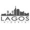 Lagos Nigeria Skyline Silhouette Design City Vector Art Famous Buildings.