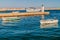 LAGOS, PORTUGAL - OCTOBER 7, 2017: Several boats in a port of Lagos, Portuga