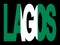 Lagos text with Nigerian flag