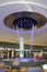 LaGuardia Airport, civil airport in East Elmhurst, Queens, New York City. 25-foot-tall indoor fountain in Terminal B