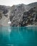 Laguna 69, a glacial lake in the mountains of the Cordillera Blanca. Huaraz, Peru