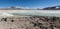 Laguna Blanca White lagoon and Licancabur volcano, Bolivia