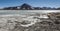 Laguna Blanca White lagoon and Licancabur volcano, Bolivia