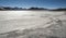 Laguna Blanca White lagoon and Licancabur volcano, Bolivia