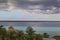 Laguna de Bacalar Lagoon pier in Quintana roo Mexico