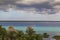 Laguna de Bacalar Lagoon pier in Quintana roo Mexico