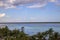 Laguna de Bacalar Lagoon pier in Quintana roo Mexico