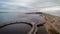Laguna Garzon, Maldonado, Uruguay, beautiful shot of circular bridge
