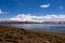 Laguna miscanti lake with volcano