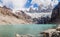 Laguna Sucia lake and Fitz Roy mountain