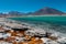 Laguna Verde base camp of Ojos del Salado volcano in Atacama desert, Chile