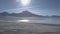 laguna verde and blanca in the Andes near volcano Licancabur