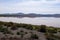 Laguna Vinto in the Andean highlands of Bolivia. Landscape of the Bolivian highlands. Desert landscape of the Andean plateau of