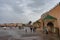 Lahdim Square in Meknes Morocco on a Rainy Day