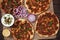 Lahmacun, turkish meat pizza