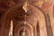 Lahore, Pakistan - April 17 2018 : beatiful old islamic decroration in Wazir Khan Mosque