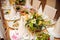 laid wedding banquet table