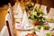 laid wedding banquet table