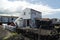 Lajido village Pico Island Azores black lava houses red windows