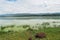 Lake against a mountain background, Lake Elementaita