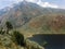 Lake against a Mountain background, Rwenzori Mountains