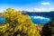 Lake Albano, a volcanic crater lake near Rome, Italy