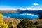 Lake Albano, a volcanic crater lake near Rome, Italy