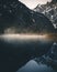 Lake Almsee with Mountain Reflection during Sunrise during Spring